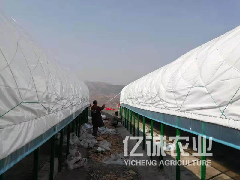 山東薄膜保溫大棚施工現(xiàn)場